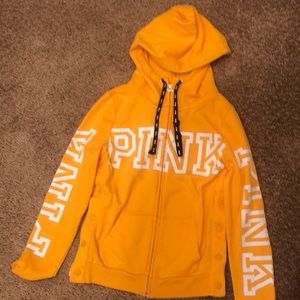 Pink snap away sweat shirt